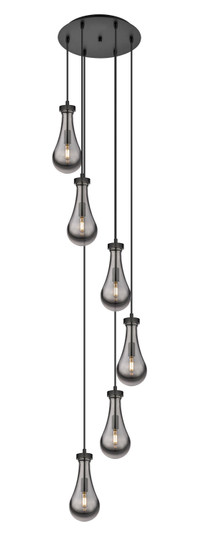 Downtown Urban Six Light Pendant in Matte Black (405|116-451-1P-BK-G451-5SM)