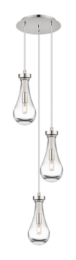 Downtown Urban Three Light Pendant in Polished Nickel (405|113-451-1P-PN-G451-5CL)