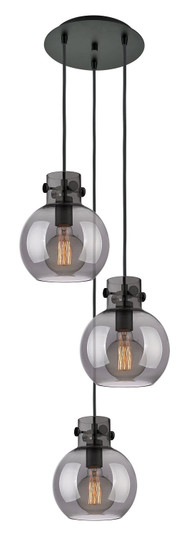 Newton One Light Pendant in Matte Black (405|113-410-1PS-BK-G410-8SM)