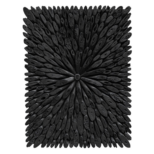 Bahama Wood Wall Decor in Rustic Black (52|04343)