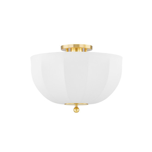 Meshelle One Light Flush Mount in Aged Brass (428|H816601-AGB)