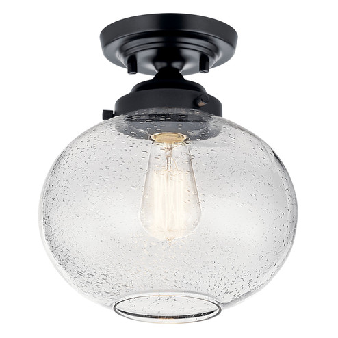 Avery One Light Semi Flush Mount in Black (12|42296BK)