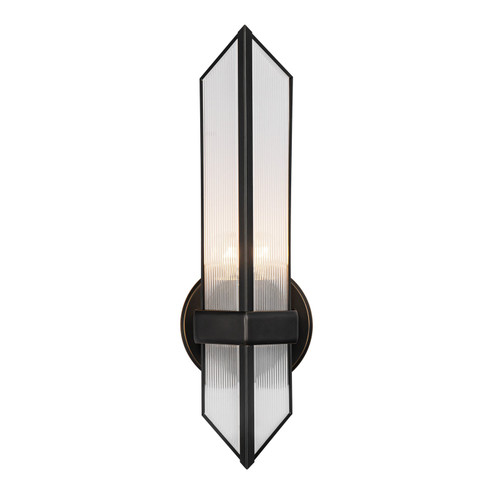 Cairo One Light Wall Sconce in Ribbed Glass/Urban Bronze (452|WV332904UBCR)