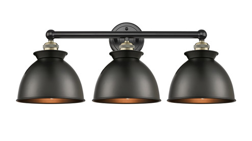 Edison Three Light Bath Vanity in Black Antique Brass (405|616-3W-BAB-M14-BK)