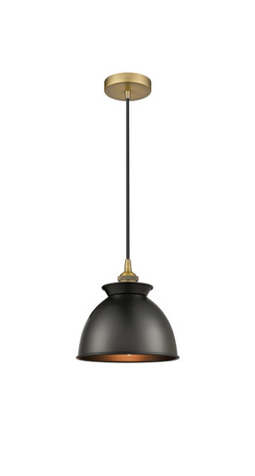 Edison One Light Mini Pendant in Brushed Brass (405|616-1P-BB-M14-BK)