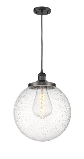 Franklin Restoration One Light Mini Pendant in Matte Black (405|201C-BK-G204-14)