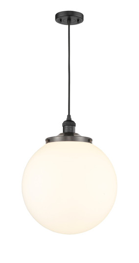 Franklin Restoration One Light Mini Pendant in Matte Black (405|201C-BK-G201-14)