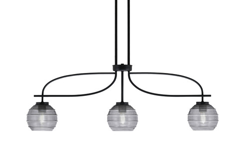 Cavella Three Light Island Pendant in Matte Black (200|3936-MB-5112)