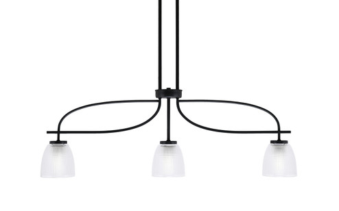 Cavella Three Light Island Pendant in Matte Black (200|3936-MB-500)