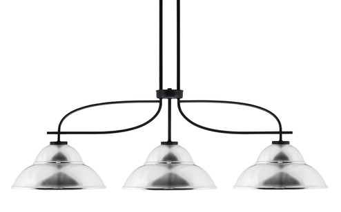 Cavella Three Light Island Pendant in Matte Black (200|3936-MB-428-CH)