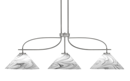 Cavella Three Light Island Pendant in Graphite (200|3936-GP-2129)