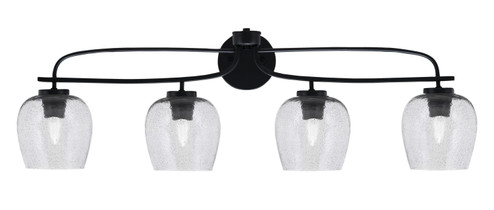 Cavella Four Light Bath Bar in Matte Black (200|3914-MB-4812)