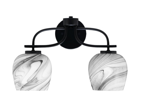 Cavella Two Light Bath Bar in Matte Black (200|3912-MB-4819)