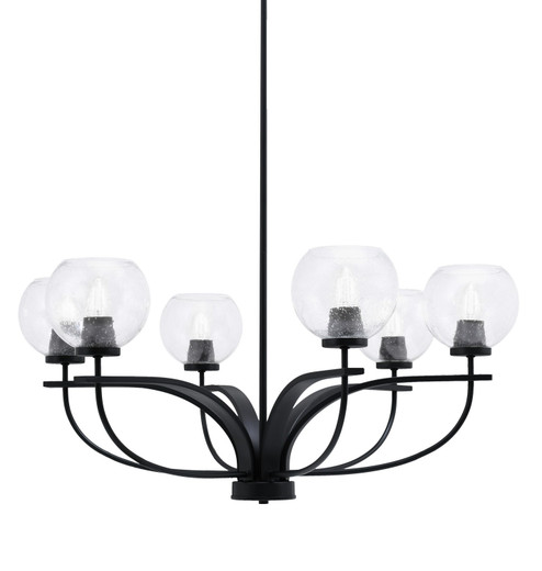 Cavella Six Light Chandelier in Matte Black (200|3906-MB-4100)