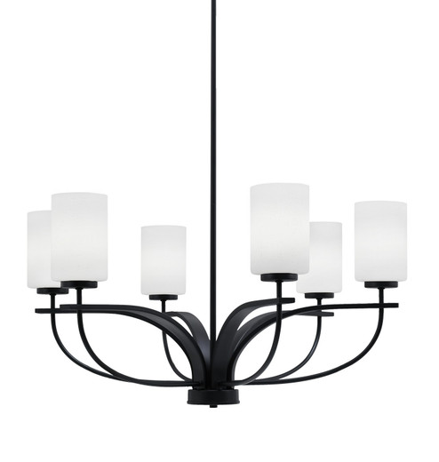 Cavella Six Light Chandelier in Matte Black (200|3906-MB-310)