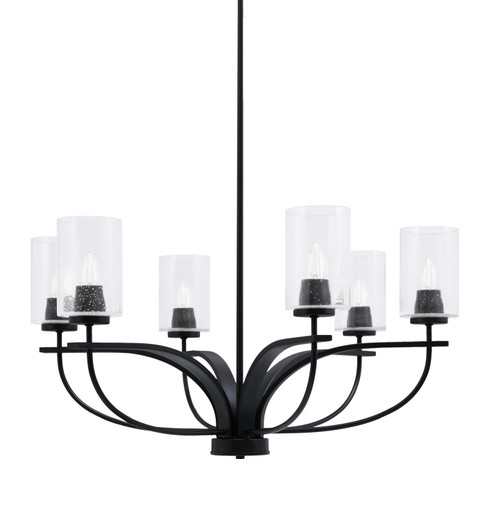 Cavella Six Light Chandelier in Matte Black (200|3906-MB-300)