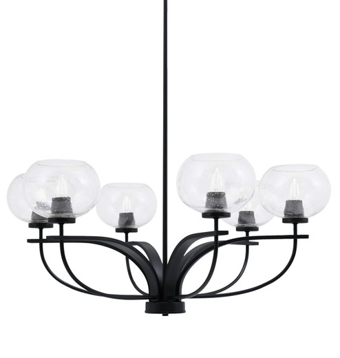 Cavella Six Light Chandelier in Matte Black (200|3906-MB-202)