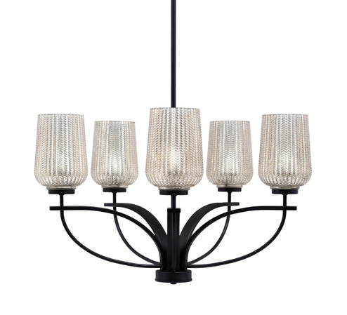 Cavella Five Light Chandelier in Matte Black (200|3905-MB-4253)