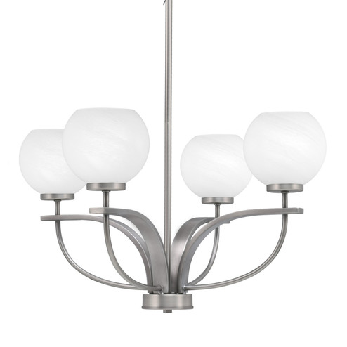 Cavella Four Light Chandelier in Graphite (200|3904-GP-4101)