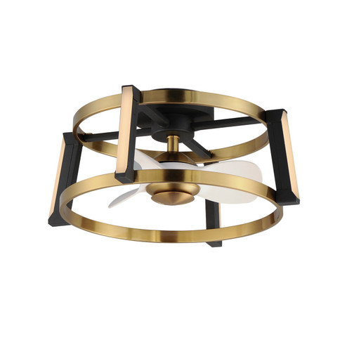 Darling LED Fandelight in Black / Natural Aged Brass (16|61022WTBKNAB)