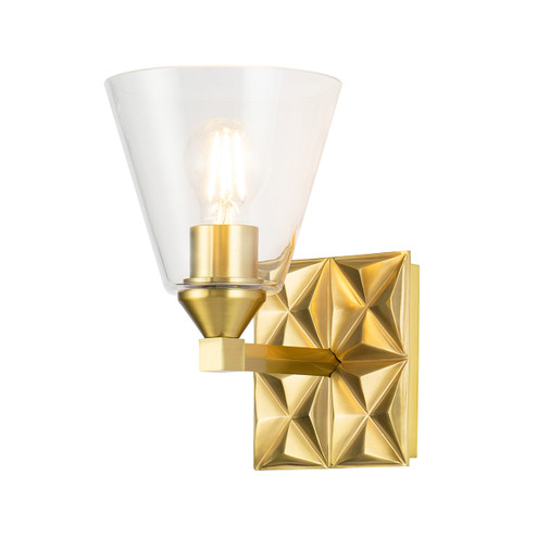 Alpha One Light Wall Sconce in Aged Brass (175|BB1302AGB-1)