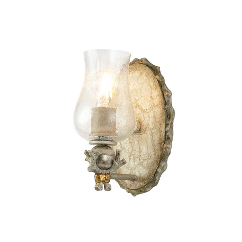 Trellis One Light Wall Sconce in Putty Patina and Silver Leaf (175|BB1238-1)
