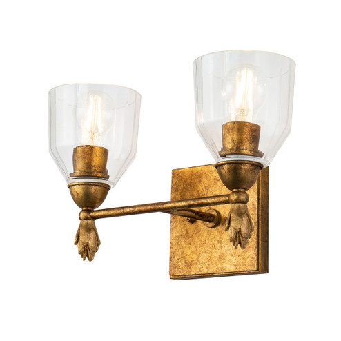 Felice Two Light Vanity in Gold (175|BB1000G-2-F1G)