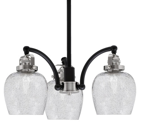 Easton Three Light Chandelier in Matte Black & Brushed Nickel (200|1943-MBBN-4812)