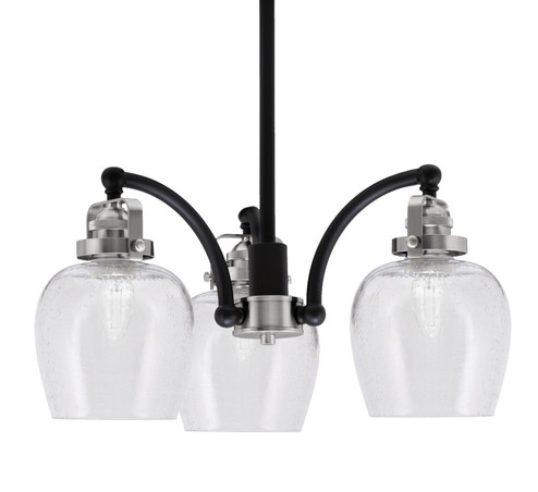 Easton Three Light Chandelier in Matte Black & Brushed Nickel (200|1943-MBBN-4810)