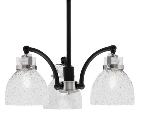 Easton Three Light Chandelier in Matte Black & Brushed Nickel (200|1943-MBBN-4119)