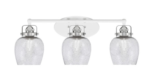 Easton Three Light Bath Bar in White & Brushed Nickel (200|1933-WHBN-4812)