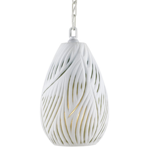 Midori One Light Pendant in White/Green (142|9000-0986)