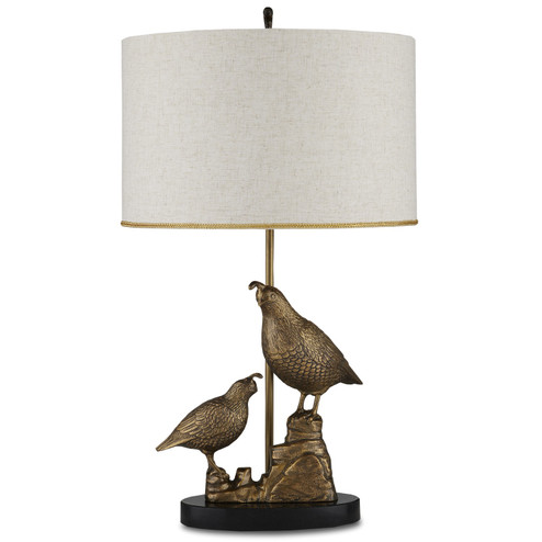 Codorniz Brass Table Lamp One Light Table Lamp in Antique Brass/Black (142|6000-0886)