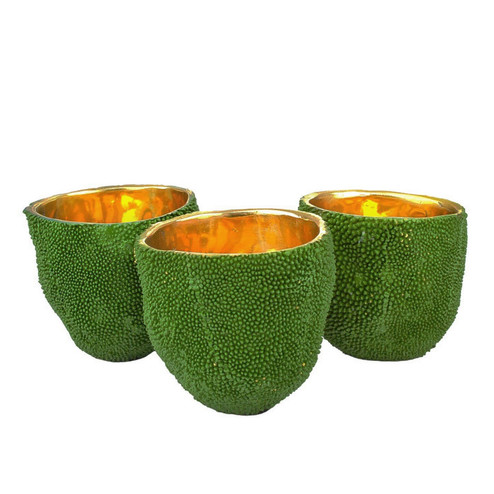 Jackfruit Collection Vase Set of 3 in Green/Gold (142|1200-0724)