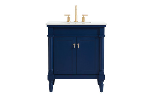 Lexington Single Bathroom Vanity in Blue (173|VF13030BL-VW)