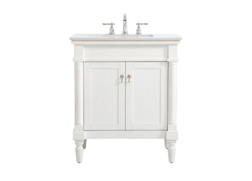 Lexington Single Bathroom Vanity in Antique white (173|VF13030AW-VW)
