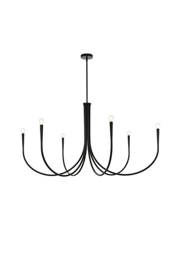 Layne Six Light Chandelier in Black (173|LD722D50BK)