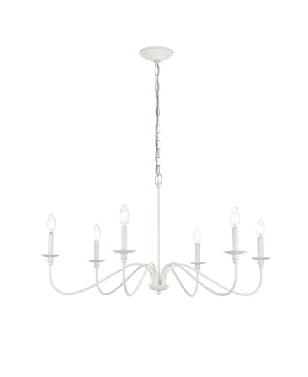 Rohan Six Light Chandelier in White (173|LD5056D30WH)