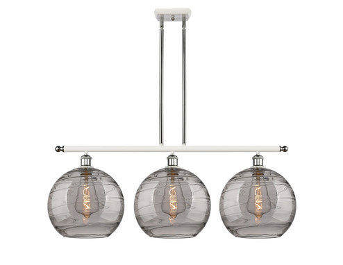 Ballston Three Light Island Pendant in White Polished Chrome (405|516-3I-WPC-G1213-12SM)