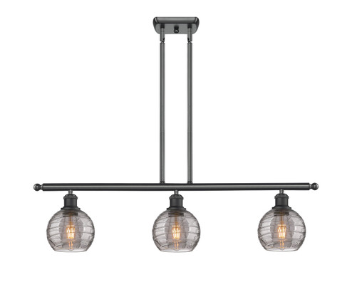 Ballston Three Light Island Pendant in Matte Black (405|516-3I-BK-G1213-6SM)