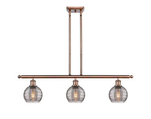 Ballston Three Light Island Pendant in Antique Copper (405|516-3I-AC-G1213-6SM)