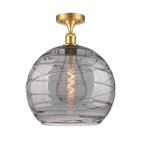 Ballston One Light Semi-Flush Mount in Satin Gold (405|516-1C-SG-G1213-14SM)