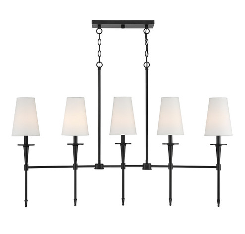 Trundle Five Light Linear Chandelier in Matte Black (159|V6-L1-5609-5-89)