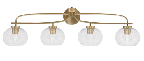 Cavella Four Light Bath Bar in New Age Brass (200|3914-NAB-202)