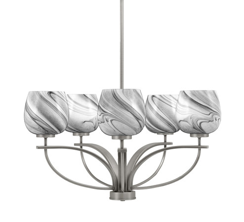 Cavella Five Light Chandelier in Graphite (200|3905-GP-4819)