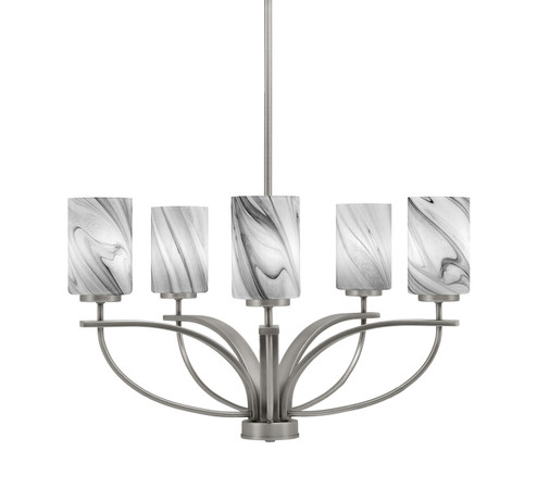 Cavella Five Light Chandelier in Graphite (200|3905-GP-3009)