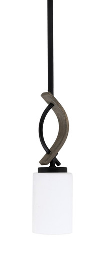 Monterey One Light Mini Pendant in Matte Black & Painted Distressed Wood-look Metal (200|2901-MBDW-310)