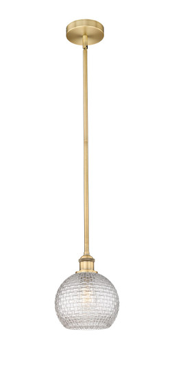 Edison One Light Mini Pendant in Brushed Brass (405|616-1S-BB-G122C-8CL)