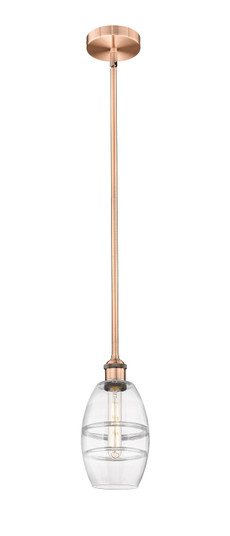 Edison One Light Mini Pendant in Antique Copper (405|616-1S-AC-G557-6CL)