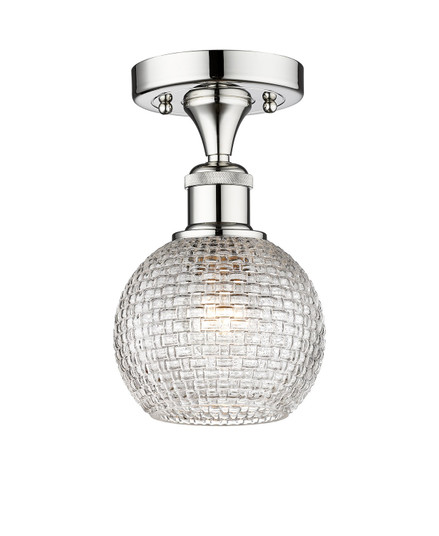 Edison One Light Semi-Flush Mount in Polished Chrome (405|616-1F-PC-G122C-6CL)